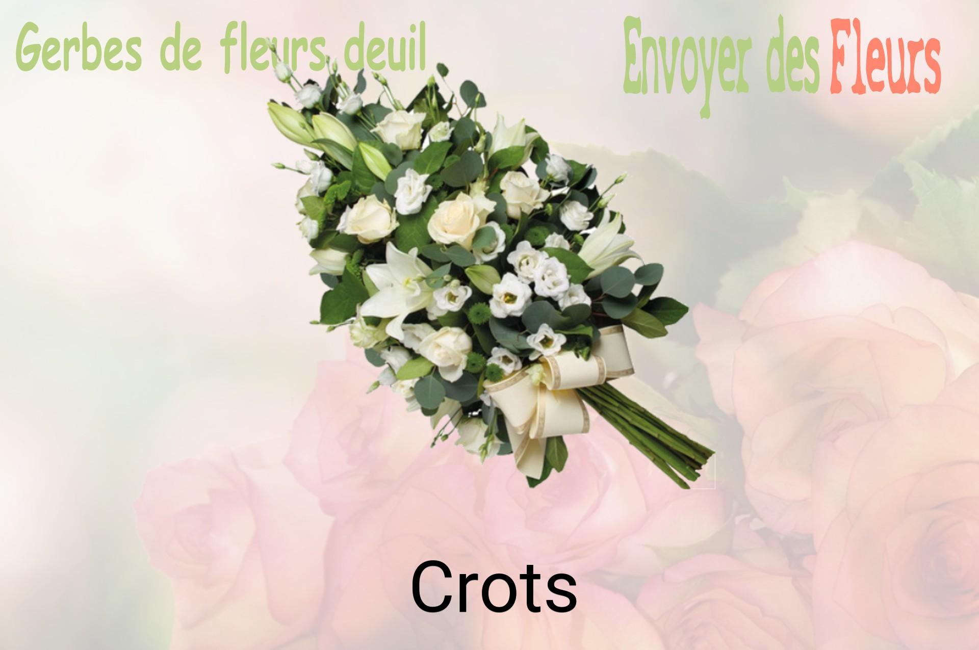 Gerbe de fleurs de deuil livrée à Crots